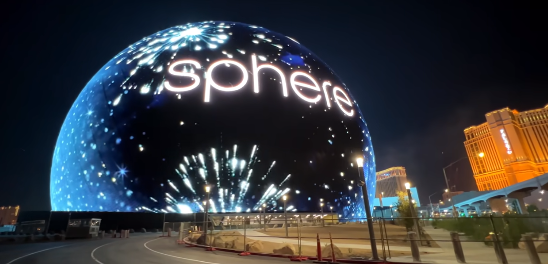 The MSG Sphere spherical venue in Las Vegas made its debut with